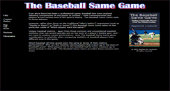 Desktop Screenshot of baseballsamegame.com