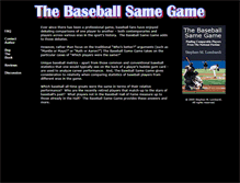 Tablet Screenshot of baseballsamegame.com